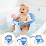 Baby Bath Seat for Babies 6 Months & Up - Bathtub Seats for Babies with 3 Baby Bath Toys, Non-Slip, Comfortable, Infant Bath Essentials-Blue