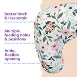 Boppy Nursing Pillow - Firm, Ergonomic U-Shaped Bottle and Breastfeeding Pillow with High Lift for Comfort and Support, Spacious Surface - Pink Garden Flowers