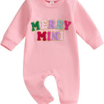 FYBITBO Infant Baby Boy Girl Clothing Santa Long Sleeve Jumpsuit Romper Newborn First Christmas Outfit One Piece Clothes