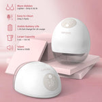 Breast Pump, Wearable Breastfeeding Pump, Electric Breast Pumping, Hands Free Breast Pump with 4 Modes & 9 Levels - Portable Milk Pump, Smart Display for Moms, 24mm 1 Pack