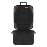 Siivton Car Seat Protector for Child Car Seat,Waterproof Car Seat Cover for Leather and Fabric Seats, 2 Mesh Pockets, Non-Slip Bottom,Thick Padding Cushion (Black)