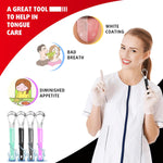 Cbiumpro 4-Pack Tongue Scraper for Kids & Adults, Stainless Steel Tongue Cleaner with Travel Case, Reduce Bad Breath