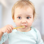 SHARE&CARE Baby Toothbrush and Baby Tongue Cleaner for Toddler Oral Care, Soft Silicone Toothbrush