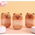 4 Pcs Cute 2-in-1 Pencil Sharpener & Eraser - Cartoon Cpaybara Pencil Sharpener Small Manual Pencil Sharpeners Kawaii Plastic Sharpeners for Girls Women Boys School Office Supplies (Capybara)