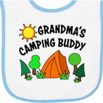 inktastic Grandma's Camping Buddy Baby Terry Cloth Bib