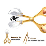 JTCJozz Bug Catcher Kit, Kids Bug Collection Kit, Outdoor Nature Explorer Kit with Tweezers, Magnifying Glass, Science Educational Kit, Bug Observation Container for Boys and Girls (Gold)