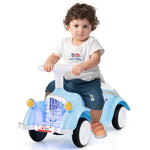 Costzon Toddler Ride On Toy, Classic Foot to Floor Sliding Car w/Steering Wheel, Horn, Headlights & Under Seat Storage, Kids Push Ride-Ons, Retro Baby Ride On Toys for Boys Girls 19-36 Months (Blue)