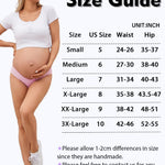 Molasus Cotton Crossover Maternity Underwear Under Bump Pregnancy Bikinis Panties Pack of 6,Multicolor,Large