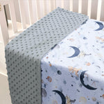 Donsonny Baby Blankets for Unisex Boys Girls, Super Soft Nursery Minky Blankets, 30 x 40 inch Outer Space Printed Bed Throws Newborn (Planet Fox)