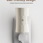 fesnne Night Light, LED Night Lights Plug into Wall, [2 Pack] Warm White 3000K, 0-100LM Adjustable Brightness Light Sensor Plug in Night Light for Hallway, Bathroom,Adult