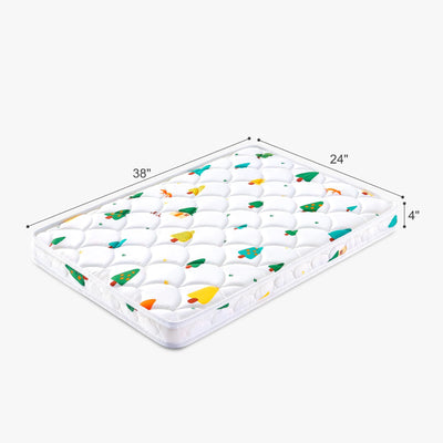 Mini Crib Mattress 38" x 24" x 4"- Firm Support and Comfort Premium Foam,Noiseless and Odorless,Hypoallergenic Mini Crib Mattress,Fits Mini and Portable Cribs,Dual Sided with Soft Breathable Fabric