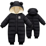 BYFRI Baby Clothes Snowsuit Newborn Winter Coat Todder Snow Outfit Infant Bear Hooded Jumpsuit 0-3-6 Month Unisex Puffer Jacket for Boys Girls