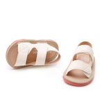 WILLFUN Baby Boys Girls Summer Squeaky Sandals Infant Premium Rubber Sole Open-Toe Non-Slip Shoes for Toddler First Walkers,Beige