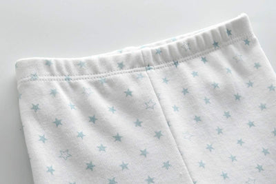Unisex Newborn Baby Cotton 4-Pack Pants Embroidery Pringting Casual Leggings 0-24 Months for Boys and Girls Blue