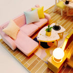 GuDoQi DIY Miniature Dollhouse Kit, Tiny House kit with Furniture and Music, Miniature House Kit 1:24 Scale, Great Handmade Gift for Birthday Christmas, Sweet Time House