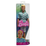 Barbie Fashionistas Ken Fashion Doll #211 with Blonde Hair Wearing Removable Blue Cactus Tee, White Shorts & Sneakers