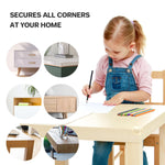 30 Pack Clear Baby Corner Protectors, L-Shaped & Spherical Furniture Edge Guards for Baby Proofing Soft PVC Table Corner Covers for Safety on Tables, Cabinets, Shelves – Childproof Bumpers for Home