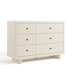 Storkcraft Kyoto 6 Drawer Dresser (Frosted Oat) - GREENGUARD Gold Certified, Nursery & Kids' Bedroom, Safety Interlocking Drawer System, & Easy Assembly with Pre-Installed Tracks