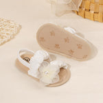 Meckior Infant Baby Girls Summer Sandals Open Toe Lace Princess Dress Wedding Flats Shoes Newborn Toddler Soft Non-Slip Sole First Walker Crib Shoes