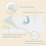 Moonlightfamily 3 inch 38" Lx26 W Mini Mattresses, Waterproof and Removable Cover, Machine Washable, High Density Firm Support Foam