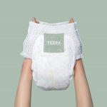 Terra Training Pants Size 5: 85% Plant Based Pull-Up Style Diapers, Ultra-Soft & Chemical-Free for Sensitive Skin, Superior Absorbency, Perfect Overnight Diapers, for Toddlers 28-39 Pounds, 14 Count