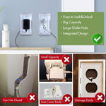 EUDEMON Baby Safety Electrical Outlet Cover Box Childproof Large Plug Cover for Babyproofing Outlets Easy to Install & Use (1 Pack,White)