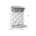 Ubbi Vertical Baby Bottle Drying Rack, Space Saving Countertop Drying Rack Baby Accessory, Gray