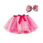 Girls Skirts Ruffled Casual Robe Mini Skirts High Waist Boho Swing Flare Dress Lightweight Flowy (Pink, 2-4 Years)