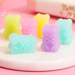 5 Pcs Cute Colorful Erasers Gummy Bear Cabochons | Cartoon Bear Pencil Erasers | Animals | Interactive Pets | Stationery Supplies