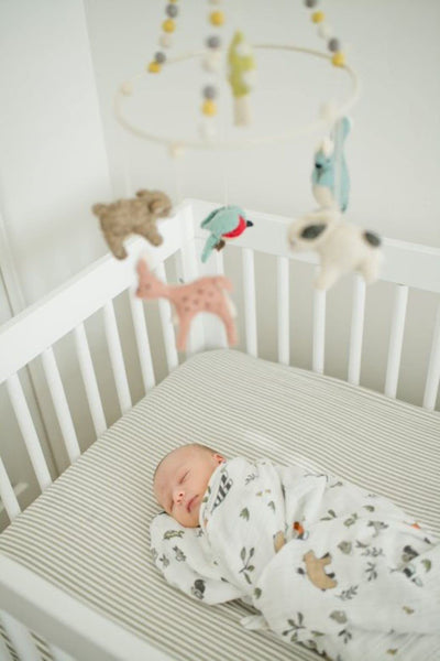 Little Unicorn Premium Cotton Swaddle Baby Blanket | Breathable Fabric | for swaddling, Play, Nursing & More (Forest Friends)
