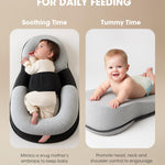 Kaatnii Tummy Time Pillow Baby Lounger Pillow Reduce Spit-Up Anti Overflow Design for Baby Comfort and Feeding Support