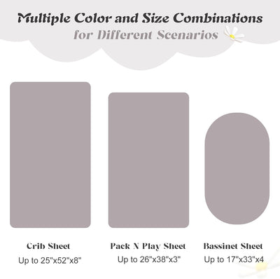 Entisn Pack N Play Sheets Fitted, 26 x 38 Inch Minky Dot Mini Crib Sheet for Boys and Girls, Soft and Warm Fleece Nursery Bedding for Most Mini Crib Mattresses (Light Grey)