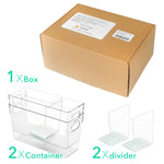 Ugotfeels Breastmilk Storage Container with L Shaped Separator Boards, Dividers Will Flatten Standing Breast Milk Bags in Organizer Bins Save Refrigerator Space | 2 Containers-Green