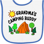 inktastic Grandma's Camping Buddy Baby Terry Cloth Bib
