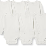 Amazon Essentials Unisex Babies' Long-Sleeve Bodysuits, Pack of 6