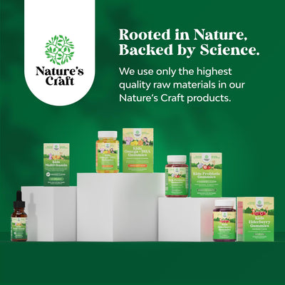 Natures Craft Liquid Multivitamin for Kids Immunity Support - Yummy Toddler Supplement with a C D3 E B6 and Vitamins of All Ages High Absorption