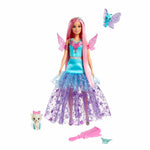 Barbie A Touch of Magic Fashion Doll, Malibu with Wing-Detailed Dress, 7-inch Long Colorful Hair, 2 Fantasy Pets & Accessories