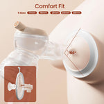 NCVI Electric Wearable Breast Pump 2-in-1, Micro-Vibration Comfort with Hospital-Grade Suction, 4400mAh Rechargeable, Fully Customizable & Efficient Portable Breastfeeding Pump for Home, Work or Go