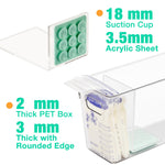 Ugotfeels Breastmilk Storage Container with L Shaped Separator Boards, Dividers Will Flatten Standing Breast Milk Bags in Organizer Bins Save Refrigerator Space | 2 Containers-Green