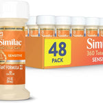 Similac 360 Total Care Sensitive Infant Formula for Fussiness & Gas Due to Lactose Sensitivity, Has 5 HMO Prebiotics, Non-GMO, Baby Formula, Ready to Feed, 8-fl-oz Bottle, Pack of 24