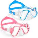 Freela 2 Pack Swim Goggles Kids Swimming Goggles for Kids 6-14 3-6 4-7 8-12 with Nose Cover Anti Fog 180° Clear View Water Pool Goggles Mask Childrens Girls Boys Toddler 4 5 6 7 Years