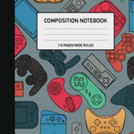Composition Notebook: Colorful Video Gamer Game Wide-Ruled Lined Paper Journal, 110 Pages, for Kids, Teens and Adults (Composition Notebooks)