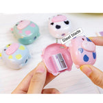 4 Pcs Cute Pencil Sharpener Cartoon Cow Pencil Sharpener Small Manual Pencil Sharpeners Kawaii PVC Sharpenesrs Stationery School Office Supplies (4Pcs Cow)
