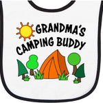 inktastic Grandma's Camping Buddy Baby Terry Cloth Bib