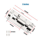 20 Pack Barrel Bolt Latch,3 Inches, Stainless Steel Slide Bolt Lock with 6 Screws for Inside Door Gate,Silver Door Latches for Top of Door,Easy to Install Gate (20pack 3inches)