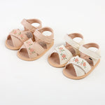 AKINGIO Infant Baby Girls Boys Summer Sandals Premium Non Slip Soft Sole Breathable Toddler First Walker Wedding Dress Shoes Apricot 12CM