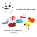 Janod - Garden Chunky Puzzle 7 Pieces - Toddler Playtime - Develops Fine Motor Skills - Encourages Imaginative Play - Safe Quality Materials - Easy to Grasp