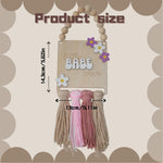 Little Babe Cave, Boho Style Wooden Bead Girls' Decoration,Floral Girls Sign,Nursery Decor, Macrame Sign, Babe Cave,Daisy Sign | Daisy Room Décor