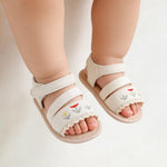 Newborn Summer Baby Girls Sandals Cute Flower First Walking Shoes Anti-Slip Soft Sole Sandal Shoes Infant Crib Shoes