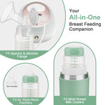 6PCS Breastmilk Storage Bottle for Momcozy Breast Milk Cooler 22oz, Wide-Neck Baby Bottles for Pumping Fit Spectra Flange, Spectra Collection Bottles for Fridge, Breastfeeding Essential, 10 oz